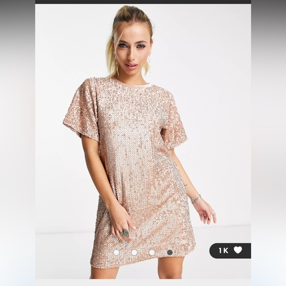 Holiday dress sequin shift dress - Picture 2 of 6